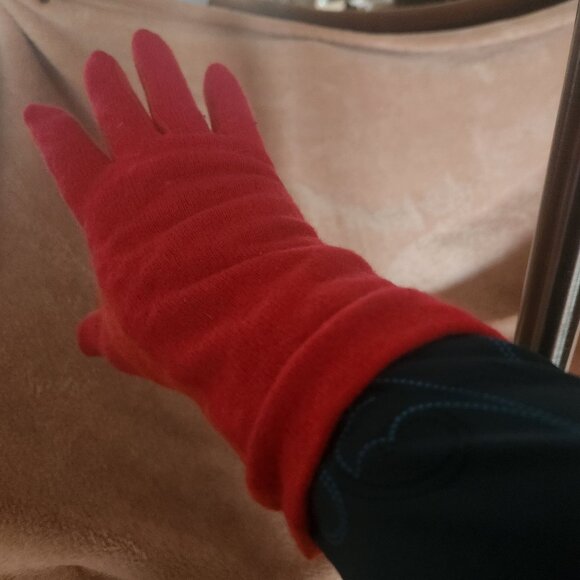 Rare Vintage Alfred Sung Wool Gloves - 2-tone Red Very Collectible - Picture 3 of 7